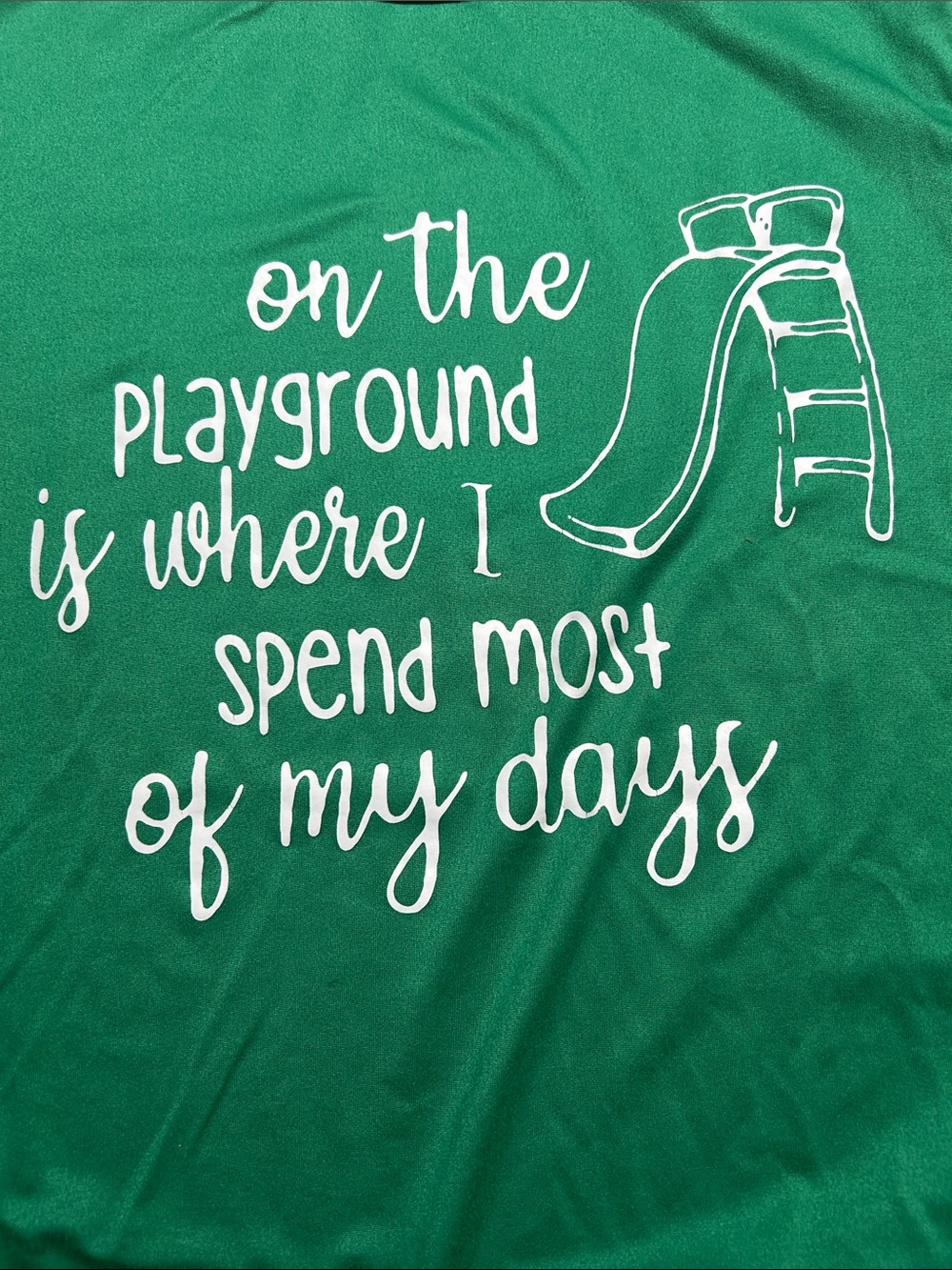Teacher Green Graphic Tee - Playground Design